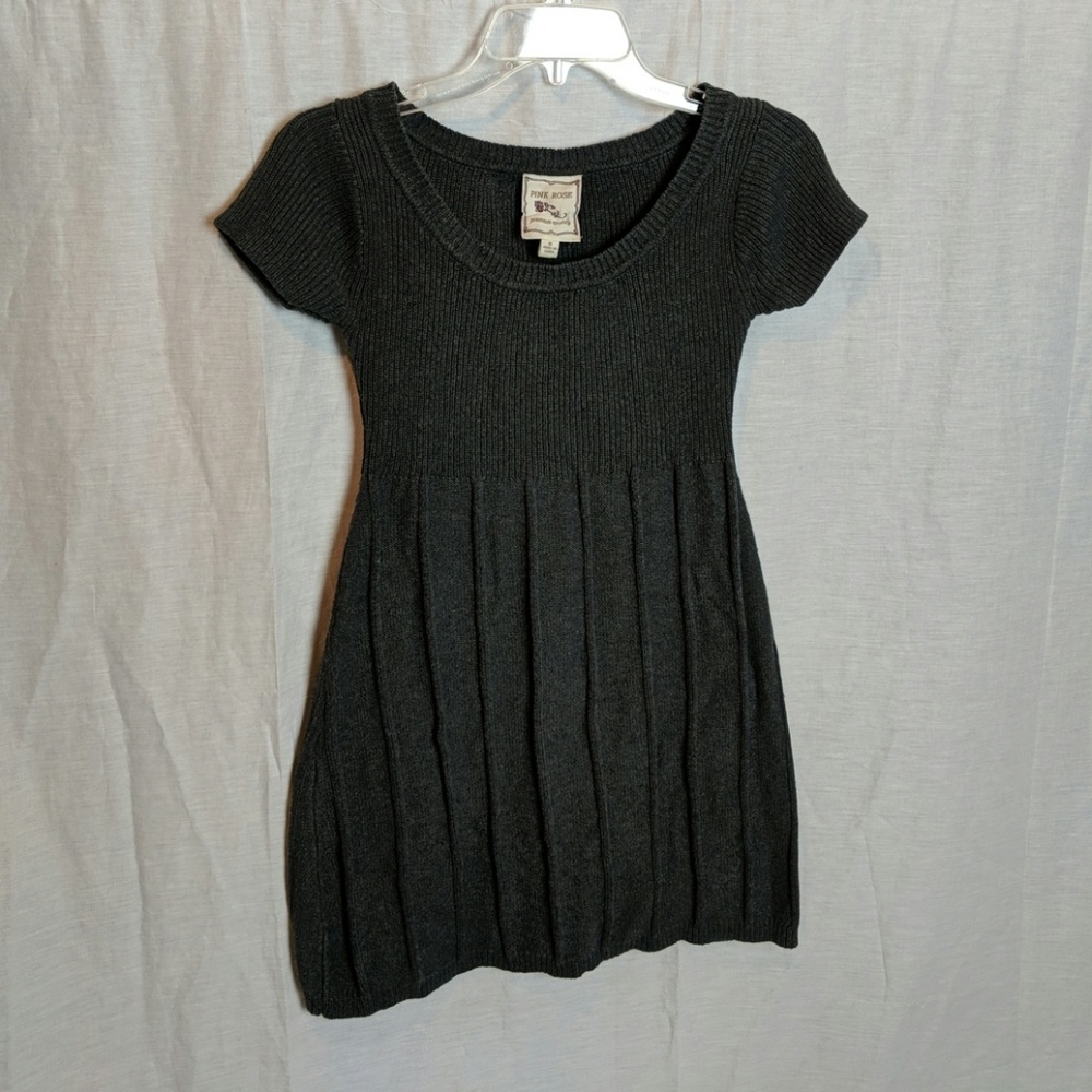 Gray sweater dress